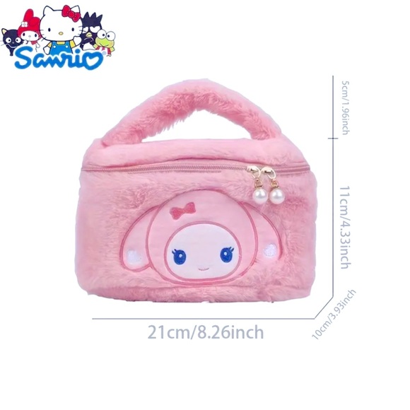 My Melody Cute Plush Cosmetic Bag New In Original Packaging - Picture 8 of 8